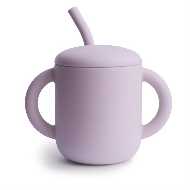 Mushie Silikone æfingar glas - Soft Lilac